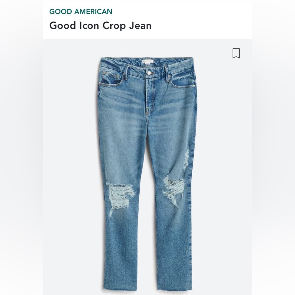 Good American Icon Crop Jeans